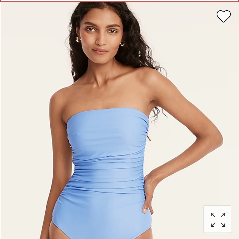J Crew Rouched Bandeau One Piece Swimsuit
